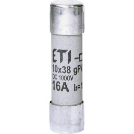Предохранитель ETI 002625107 CH 10x38 gPV 16A 1000V (10kA) UL