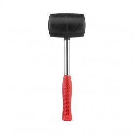Киянка гумова 900 р. 90 мм, чорна гума, металевих сіт. ручка INTERTOOL HT-0233