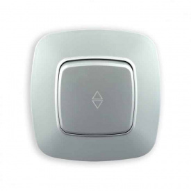 Выключатель проходной 1-клавишный Horoz Electric ELA серебро (112-007-0015-020)