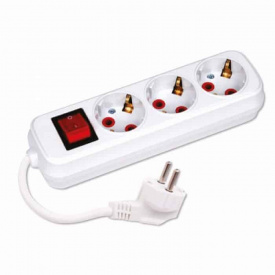 Удлинитель 3 гнезда Horoz Electric 3М с заземлением и выключателем (200-303-302)