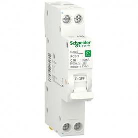 Дифференциальный автомат Schneider Electric Resi9 RCBO 16A C 1P+N 30mA А 6kA (R9D88616)