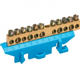 Нейтральная клемма с держателем Hager KM11N 5x16+6x10мм²