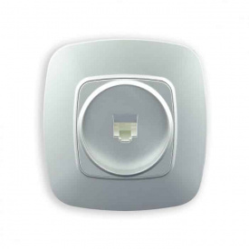 Розетка телефонная Horoz Electric ELA серебро (112-007-0010-020)