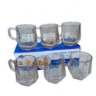 Набір скляних чашок A-Plus 6249-1/1250 6 шт. 260 мл (23752)