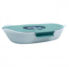 Форма стеклокерамическая для запекания Luminarc Smart Cuisine Carine V5944 с пластиковой крышкой 34.2х24,6х5,5 см Белый (23529)
