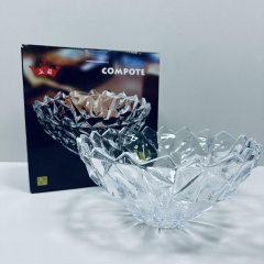 Фруктовниця скляна Yujing GlassWare 8314 24,5 см (23456) Полтава