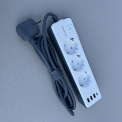 Мережевий подовжувач Borofone BAC9 16650 на 3 розетки 3 USB-А та 1 USB-C порт 2 м Білий (23757) Київ