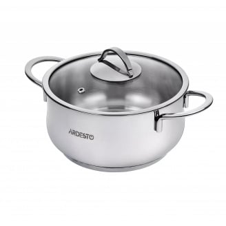 Кастрюля Ardesto AR0743S Black Mars из нержавеющей стали 4,3 л Стальной (11430)