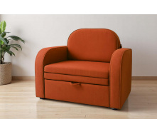 Кресло мягкое раскладное Tobi Sho Дрим рогожка Bahama Оранжевый/19, 940х850х830 мм