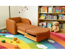 Диван-кресло мягкий раскладной Tobi Sho Дрим рогожка Bahama Оранжевый/19, 1140х850х730 мм
