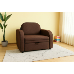 Кресло мягкое раскладное Tobi Sho Дрим рогожка Bahama Коричневый/45, 940х850х830 мм Королёво