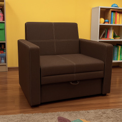 Диван-кресло мягкий раскладной Tobi Sho Максиан рогожка Bahama Коричневый/45, 1140х850х730 мм Херсон