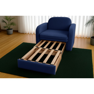 Кресло мягкое раскладное Tobi Sho Дрим для подростков рогожка Bahama Синий/30, 1040х850х730 мм