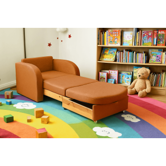 Диван-кресло мягкий раскладной Tobi Sho Дрим рогожка Bahama Оранжевый/19, 1140х850х730 мм