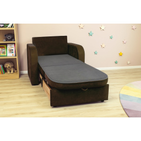 Кресло мягкое раскладное Tobi Sho Дрим велюр Mars Коричнево-серый/04, 1040х850х830 мм