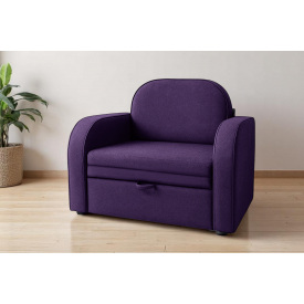 Диван-кресло мягкий раскладной Tobi Sho Дрим рогожка Bahama Фиолетовый/47, 1140х850х830 мм