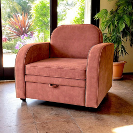 Кресло-диван мягкое раскладное Tobi Sho Дрим велюр Mars Терракотовый/05, 1140х850х730 мм
