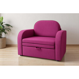 Диван-кресло мягкий раскладной Tobi Sho Дрим рогожка Bahama Ягодный/23, 1140х850х730 мм