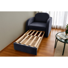 Кресло-диван мягкое раскладное Tobi Sho Дрим велюр Mars Синий/10, 1140х850х730 мм