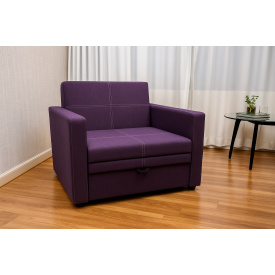 Диван-кресло мягкий раскладной Tobi Sho Максиан рогожка Bahama Фиолетовый/47, 1140х850х830 мм