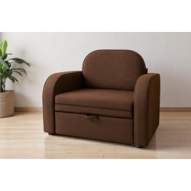 Диван-кресло мягкий раскладной Tobi Sho Дрим рогожка Bahama Коричневый/45, 1140х850х830 мм