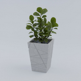 Цветочник бетонный Гранада L 70x55/40 см, уличный садовый Художественная покраска