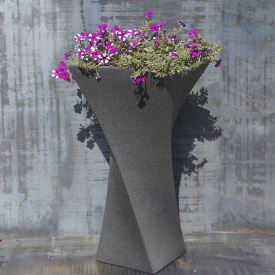 Вазон бетонный Дубай L 100х52х36 см, уличный садовый Гранит