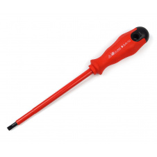 Отвертка диэлектрическая шлицевая плоская SL6x150mm, CrV Polax (51-027)