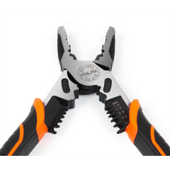 Плоскогубці - пасатижі універсальні Polax зі знімачами ізоляції 225 мм (35-019) Покровськ