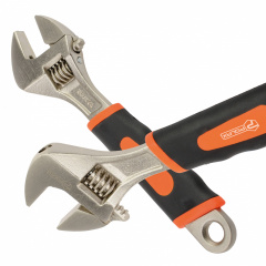 Ключ розвідний Polax з прогумованою рукояткою 200 мм (25-018) Енергодар