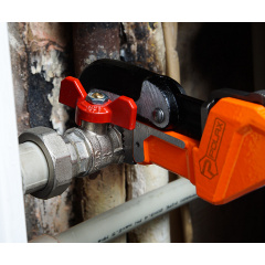 Ключ трубний Polax переставний з тріскачкою 0-65 мм 300 мм (44-005) Южноукраїнськ