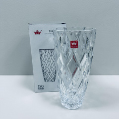 Ваза скляна Yujing GlassWare 2755 Diamond 22.5 см (23469) Чернівці