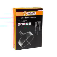 Набір корончастих фрез по дереву та гіпсокартону Polax 12 од (41-003) Южноукраїнськ