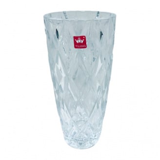 Ваза скляна Yujing GlassWare 2755 Diamond 22.5 см (23469)