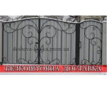Ворота кованые из профнастила