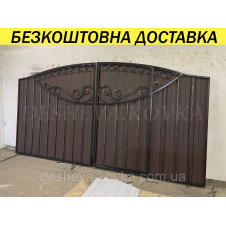 Ворота з профнастилом та каліткою Код: А-01171(1)