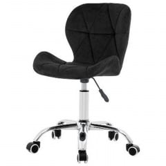 Офісне крісло поворотне Betani велюр чорний на хром коліщатках Братское