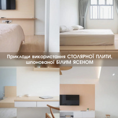 Столярная плита шпонированная Белым Ясенем 19 мм Асом/В 2,80х2,07 м Миколаїв