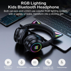 Навушники Bluetooth ONIKUMA Gaming CAT B90 Gaming CAT B90 з підсвічуванням Black Охтирка