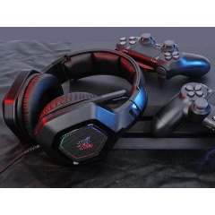 Игровая гарнитура Onikuma Gaming K10 Pro LED с RGB подсветкой Черный Славута
