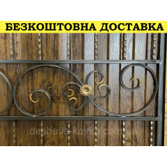 Кованые ворота из профнастила Код: А-0191 Винница