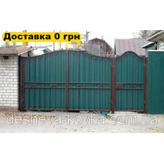 Ковані ворота із профнастилу з елементами кування Львів