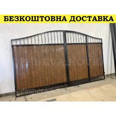 Ворота з профнастилом та каліткою Код: А-01003 Полтава