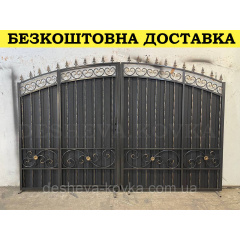Кованые ворота из профнастила Код: А-0191(1) Київ