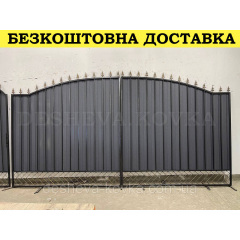 Ворота ковані із профнастилом Володарськ-Волинський