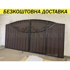 Ворота з профнастилом та каліткою Код: А-01171(1) Полтава