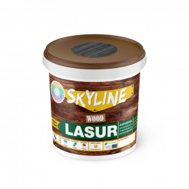 Лазурь декоративно-защитная для обработки дерева Skyline LASUR Wood Графитовый 0,4 л