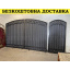 Ворота кованые из профнастилом и калиткой Код: А-01223 Полтава