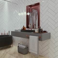 Плитка Golden Tile THE WALL plane світло-сірий 6LG111 7х300х100 мм Луцьк