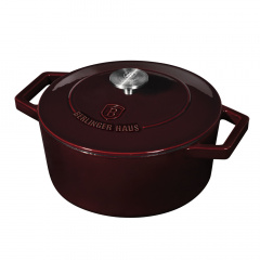 Кастрюля чугунная 24 см 4,35 л Berlinger Haus Metallic Line Burgundy Edition (BH-6497) Умань